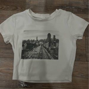 garage cropped shirt xs